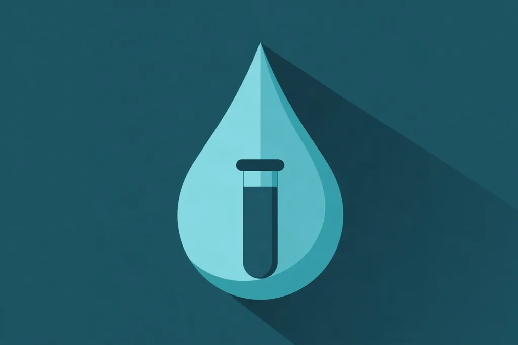 A water sample being analyzed in a laboratory