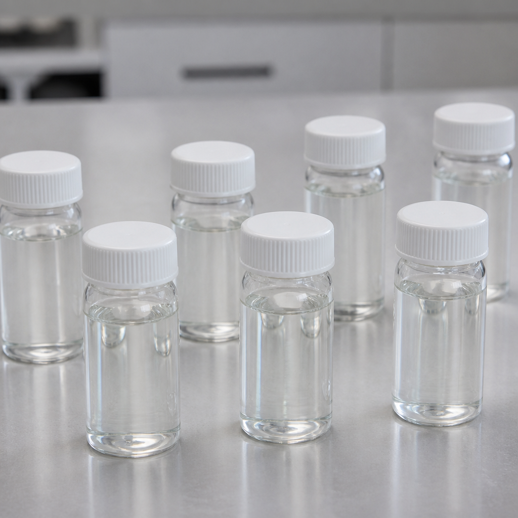 Vials used to measure water quality and hardness